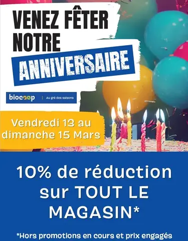 - 10% de réduction sur TOUT le magasin !