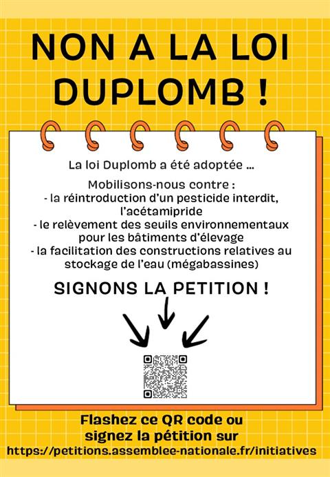 NON A LA LOI DUPLOMB !